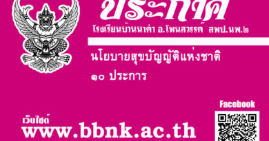 ประกาศนโยบายสุขบัญญัติแห่งชาติ